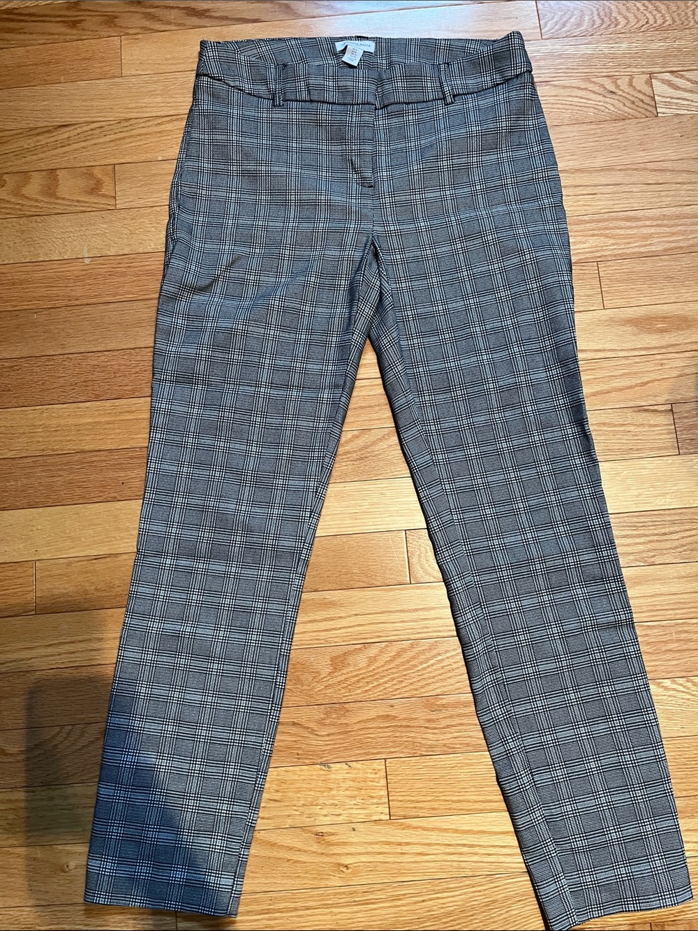 Carolina Belle Black and White Glen Plaid Pants